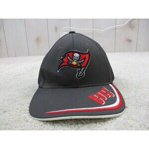 Tampa Bay Buccaneers Hat Cap Strap Back Gray Red One Size NFL Football Mens